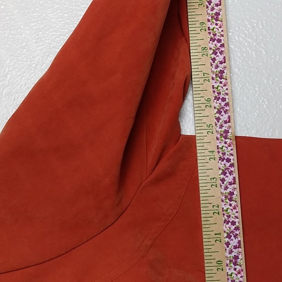 Dressbarn Season Jacket Women's Size 20W Faux Suede Rust Orange - Picture 10 of 16